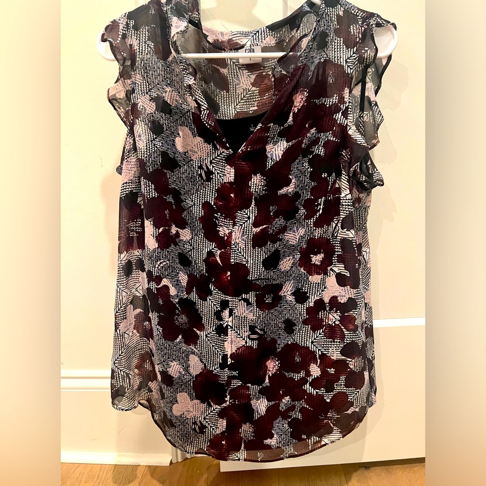 CAbi Sleeveless Top Size Small